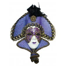 Χριστουγεννιάτικη Κρεμαστή Μάσκα Μωβ (17cm)